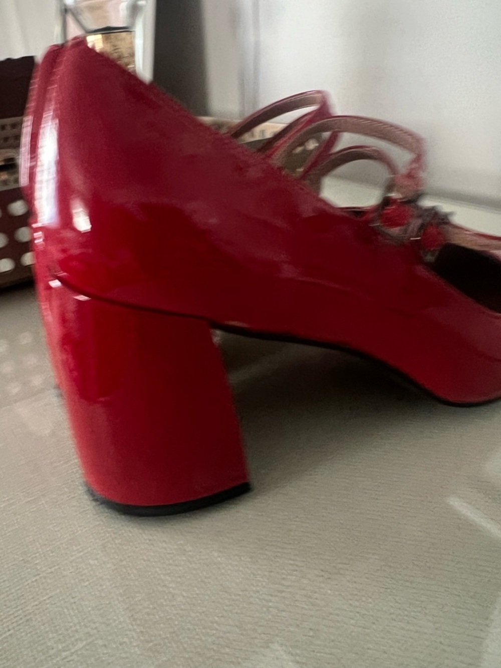 Bibi Lou Red Patent Mary Jane Heels - Picture 4 of 6